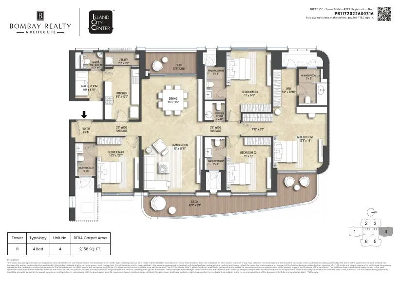 Three ICC - Tower B, Dadar East — floor plan 4