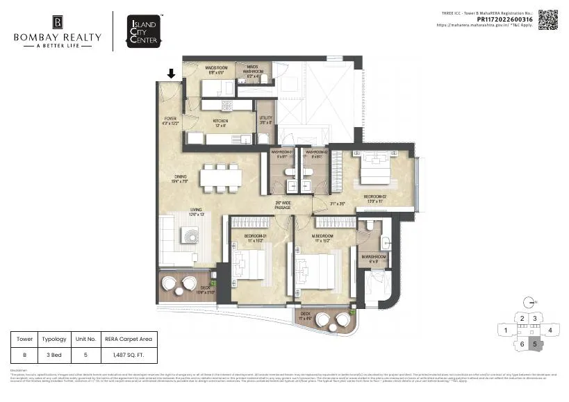 Three ICC - Tower B, Dadar East — floor plan 5