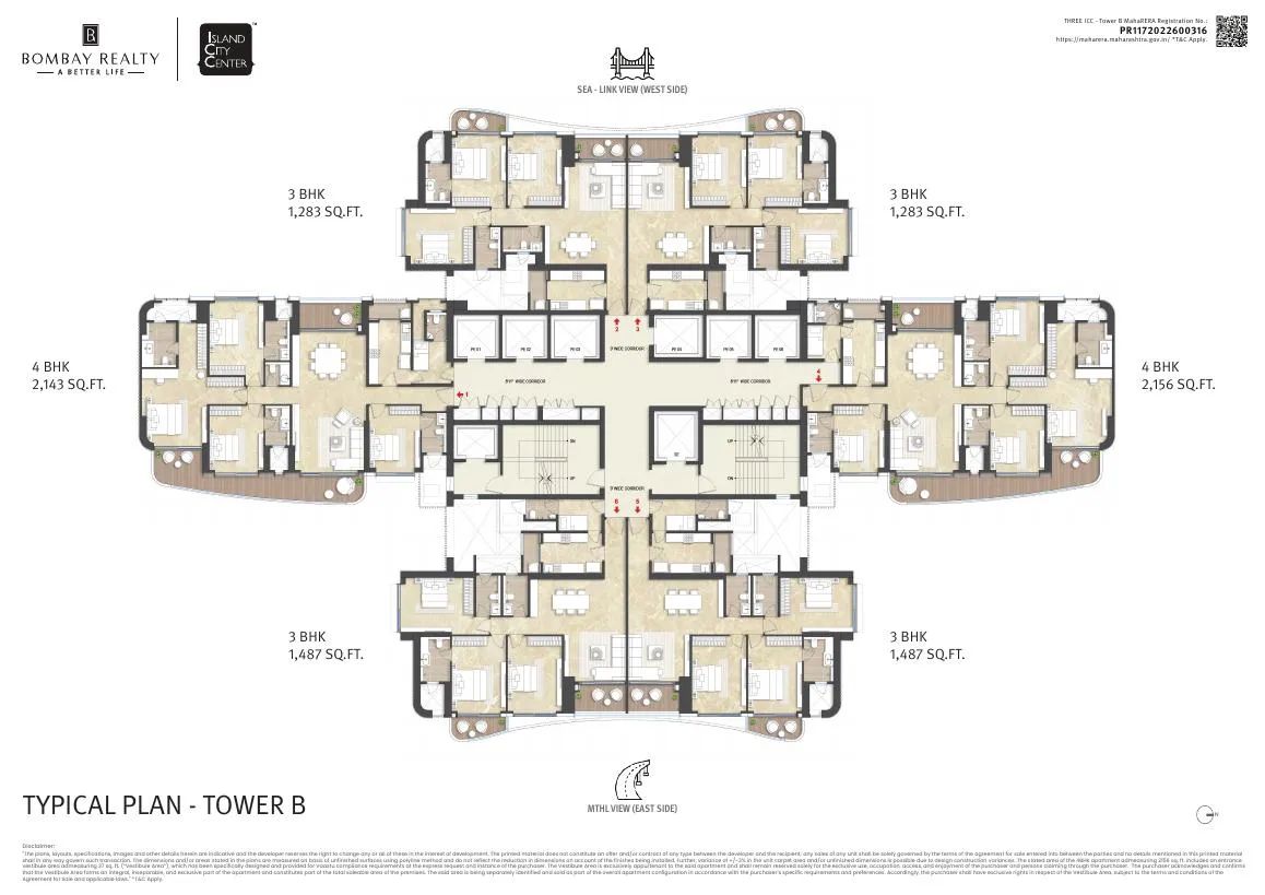 Three ICC - Tower B, Dadar East — floor plan 8