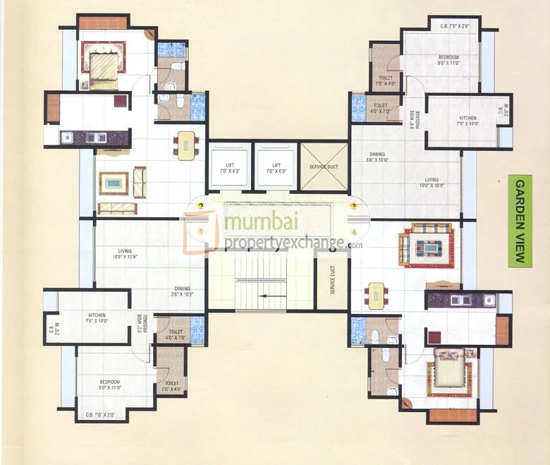 Shiv Sai Paradise, Thane West — floor plan 1