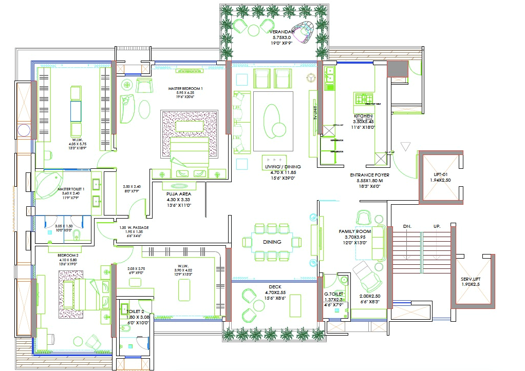 Viraj Tower, Thane West — floor plan 1