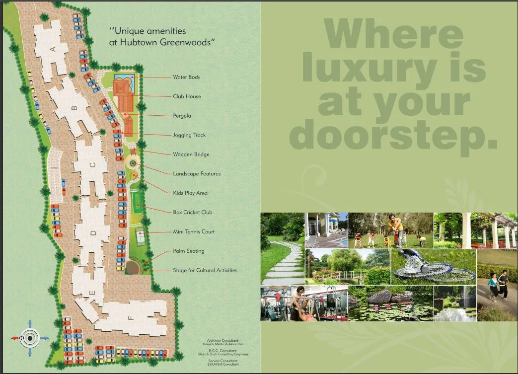 Hubtown Greenwoods A Wing, Thane West — floor plan 1