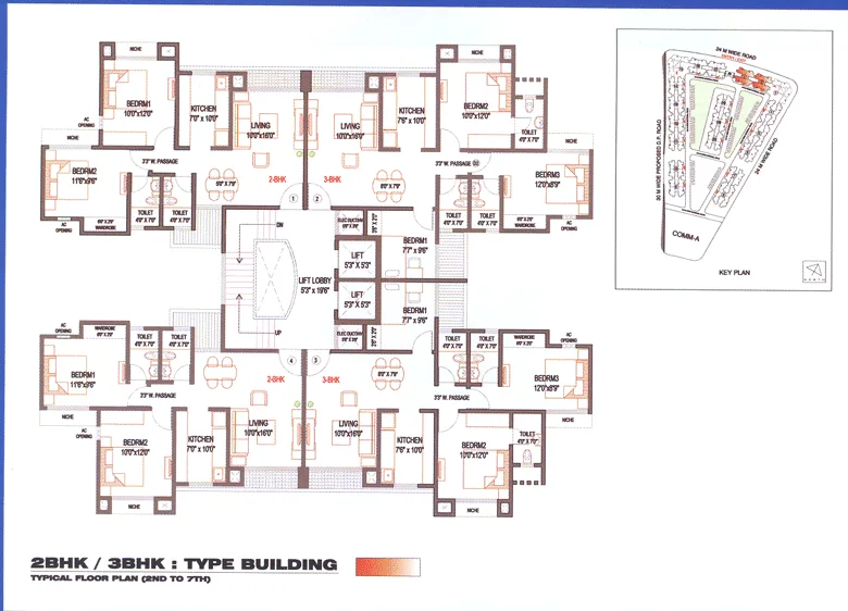 Rustomjee Virar Avenue L1 - L2 and L4 Wing H and Retail, Virar — floor plan 1