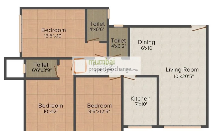Gokul Silver Mist, Santacruz West — floor plan 1