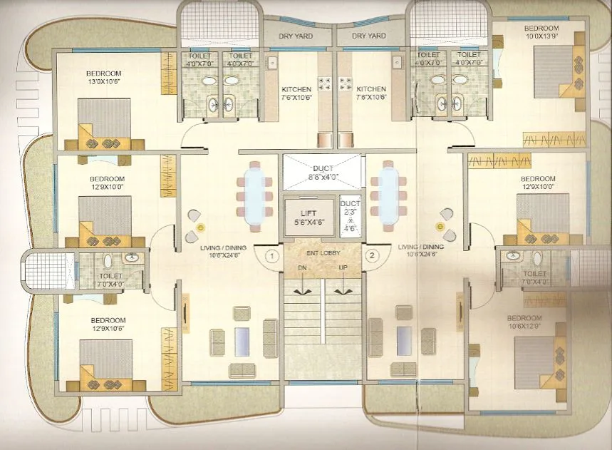 Shelton, Santacruz East — floor plan 1