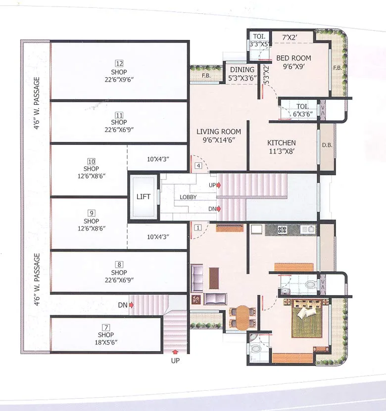 Rishita Apartment, Mira Road — floor plan 1