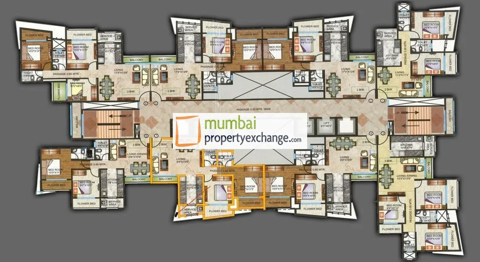 Pearl Residency, Andheri West — floor plan 1