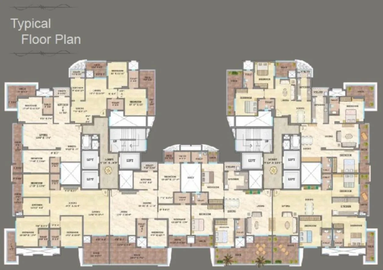 Hubtown Sunstone B Wing, Bandra East — floor plan 1