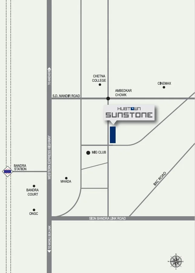 Hubtown Sunstone B Wing, Bandra East — floor plan 2