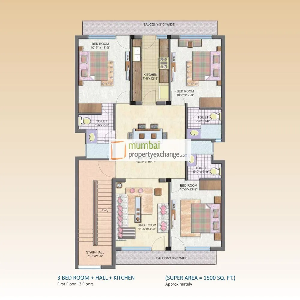 Signia Pearl, Bandra East — floor plan 1