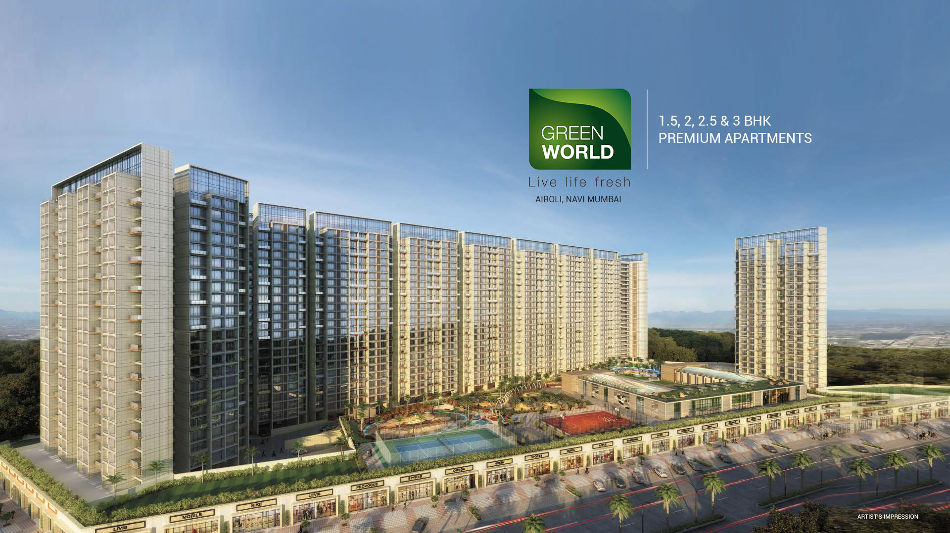 2 BHK Semi-Furnished in Green World , Airoli