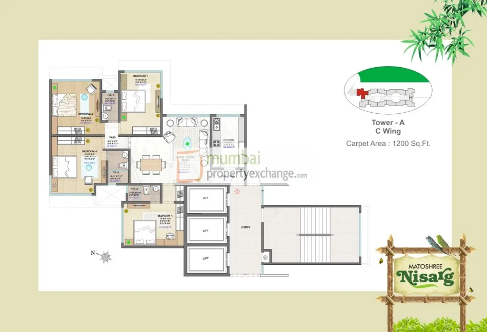 Matoshree Nisarg, Mulund East — floor plan 1