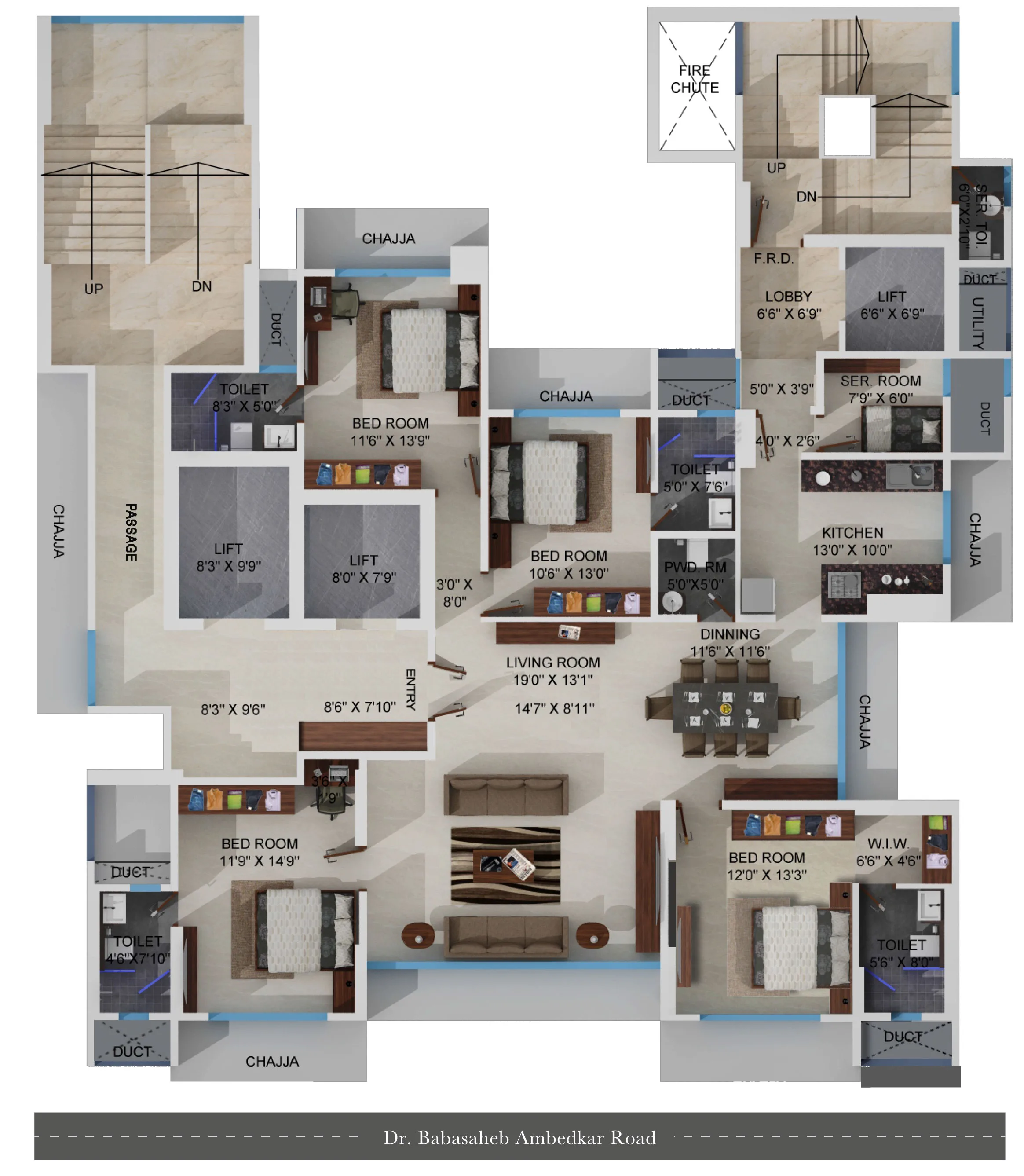 Ekta Invictus, Dadar East — floor plan 1