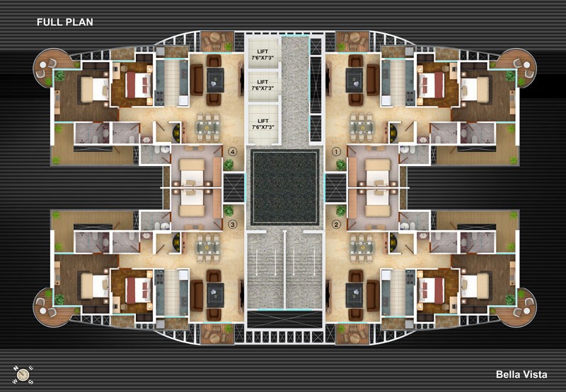 3 Semi-Furnished in Bella Vista , Thane West