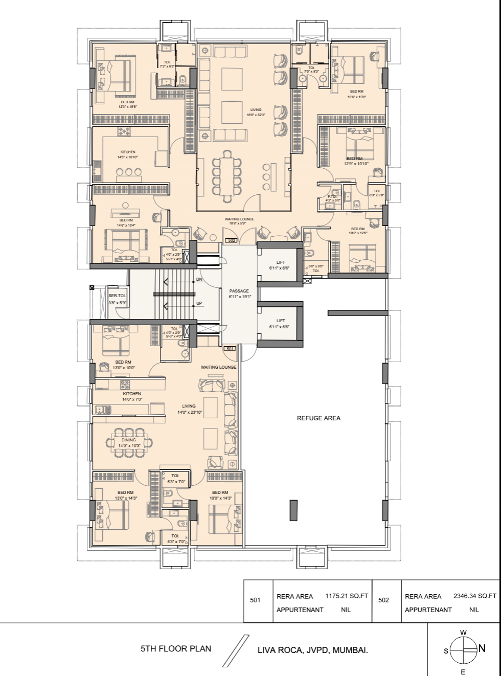 Liva Roca, Juhu — floor plan 1