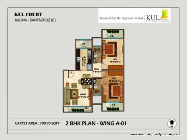 Kul Court, Santacruz East — floor plan 1
