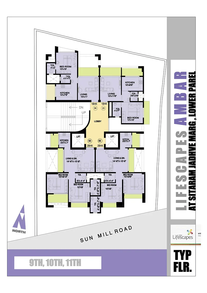 Lifescapes Ambar, Lower Parel — floor plan 1