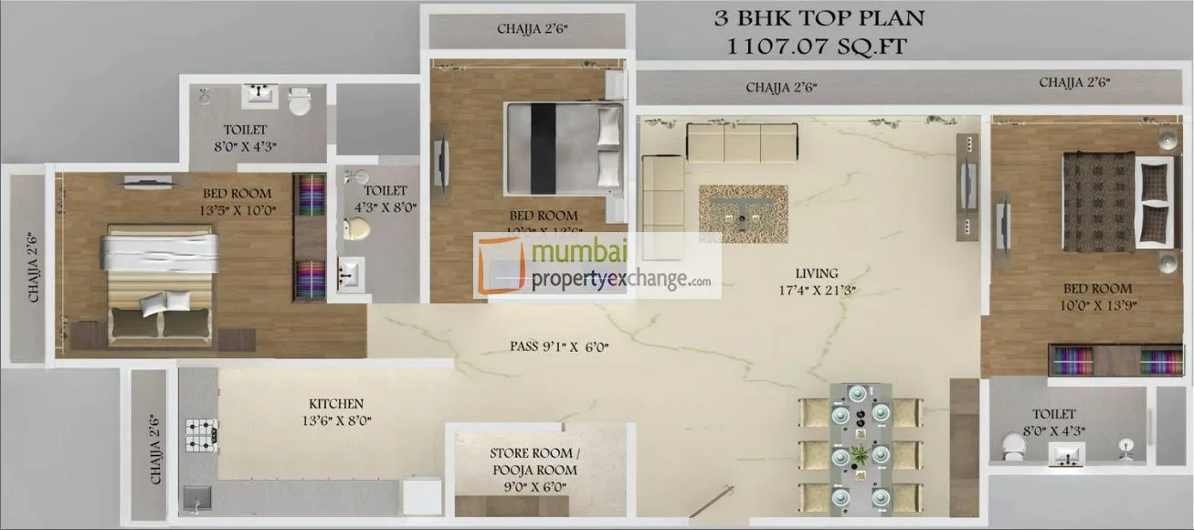 Neev Amberwood, Andheri West — floor plan 1