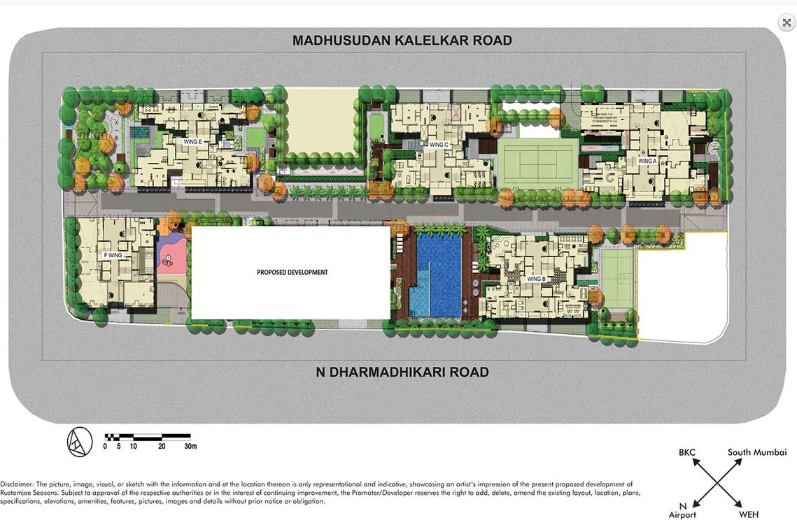 Rustomjee Seasons, Bandra East — floor plan 1