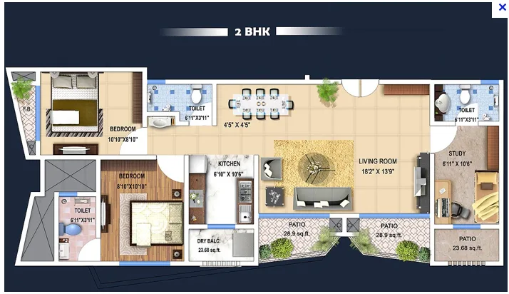 Arkade Art Phase 2, Mira Road — floor plan 1