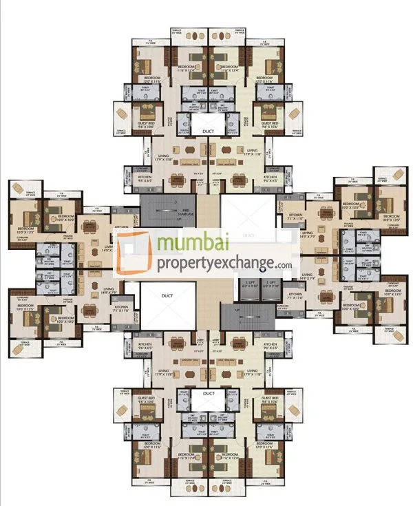 Patel Colossus Phase II, Kalyan — floor plan 1