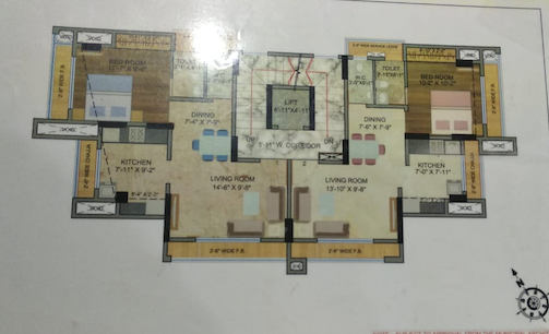 Kabra Hyde Park, Thane West — floor plan 1