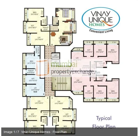 Vinay Unique Homes, Virar — floor plan 1