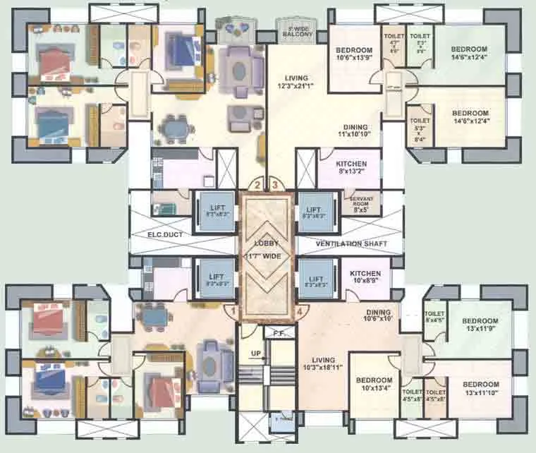 Heritage, Powai — floor plan 1