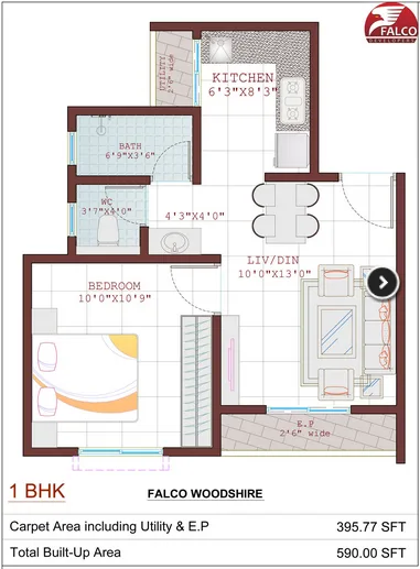 Woodshire, Kalyan — floor plan 1