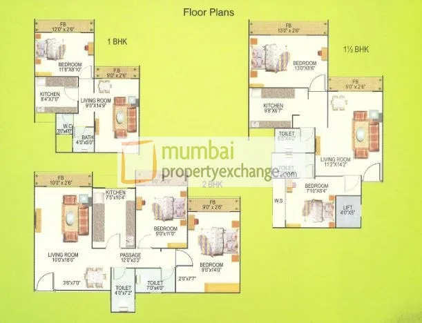 Fortune Belleza, New Panvel — floor plan 1