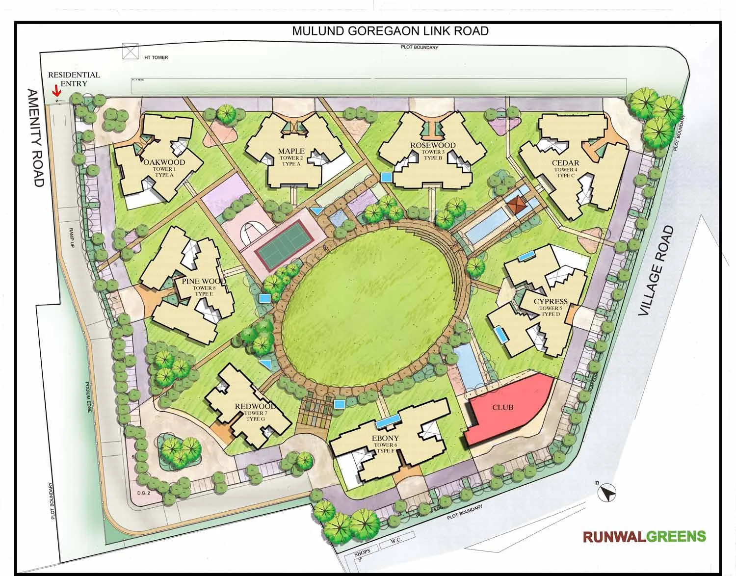 Runwal Greens Cypress, Mulund West — floor plan 1