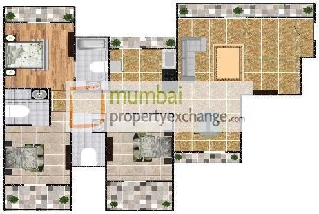 Green Woods, Andheri West — floor plan 1