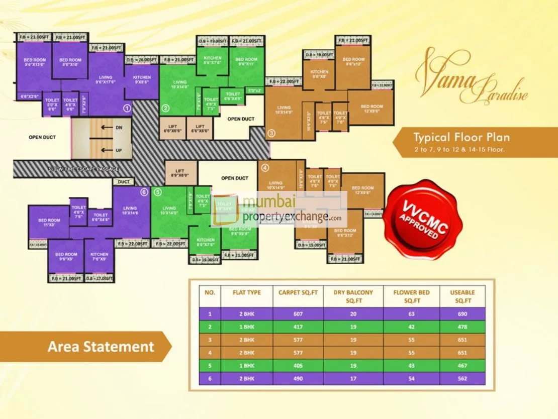 Vama Paradise, Virar — floor plan 1