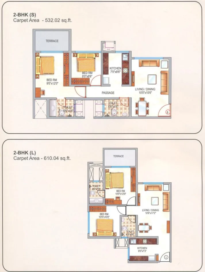 Neptune Swarajya Sector 2 - 1B, Kalyan — floor plan 1