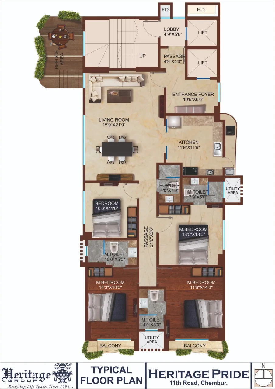 Heritage Pride, Chembur — floor plan 1