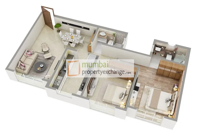 Sheth Midori, Dahisar East — floor plan 1