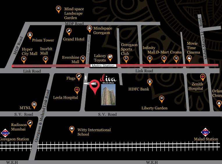 Romell Diva, Malad West — floor plan 1
