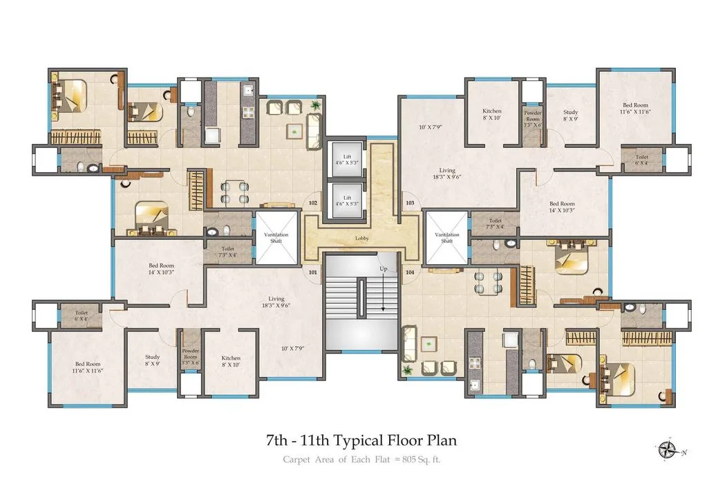 Vighna Rajendra, Andheri West — floor plan 1