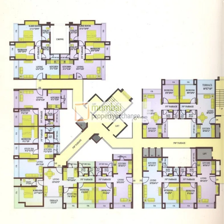 Omkar Heights, Dombivli — floor plan 1