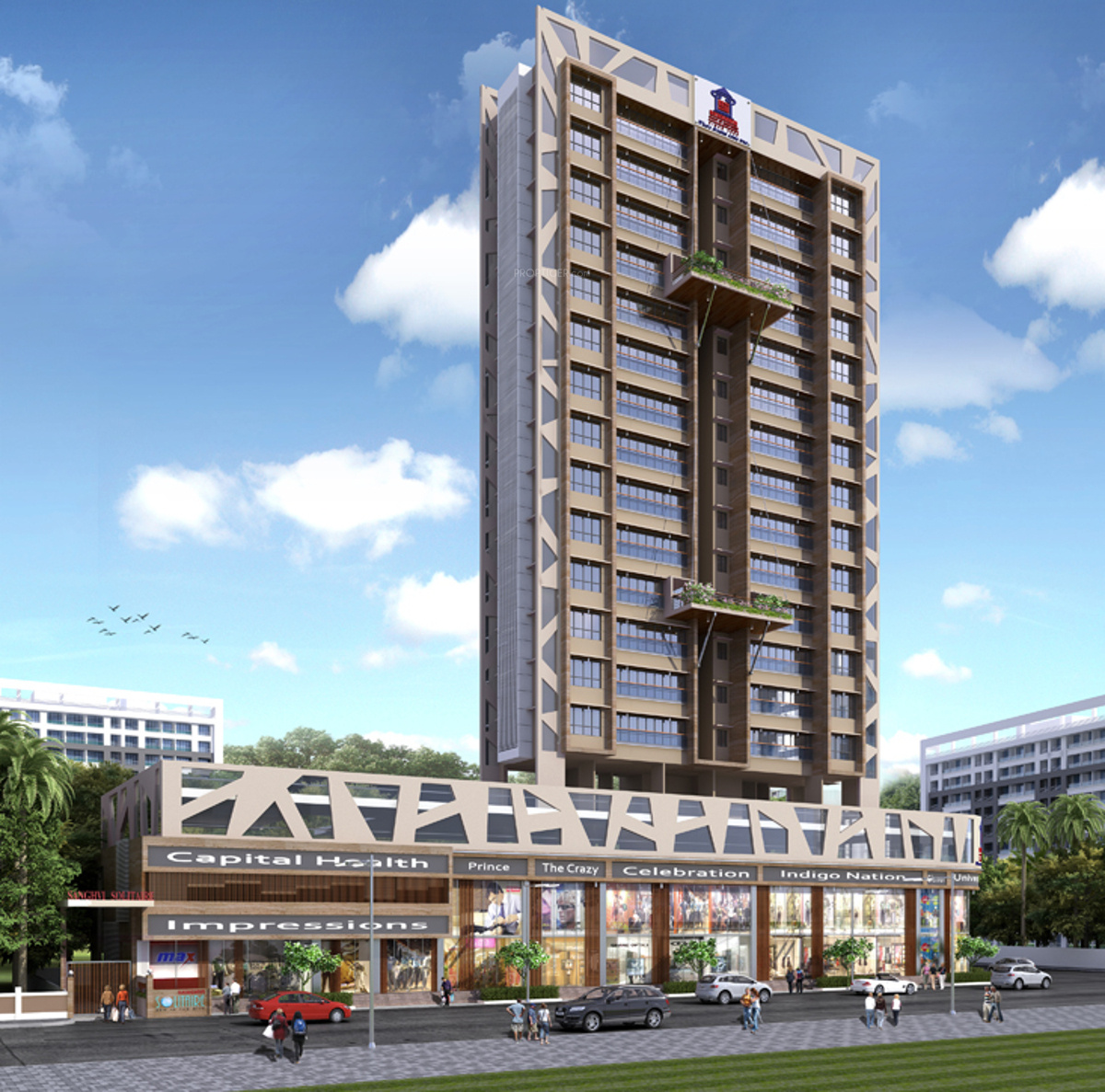 3 BHK Semi-Furnished in Sanghvi Solitaire , Borivali East