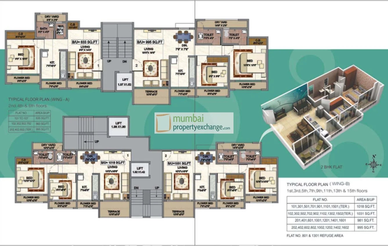 Shree Savali, Thane West — floor plan 1