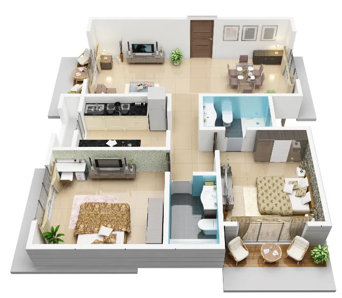 Indian ocean Arctic, Andheri West — floor plan 1