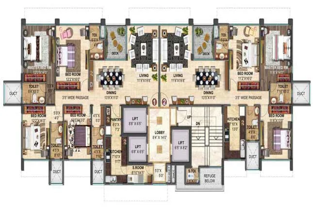 Marathon Emblem - 1, Mulund West — floor plan 1