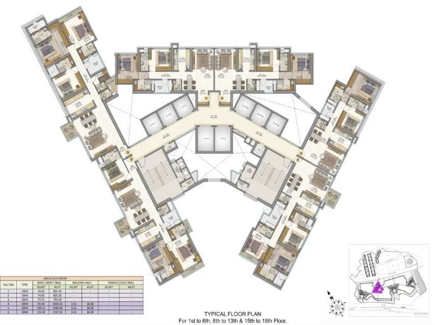Auris Serenity, Malad West — floor plan 1
