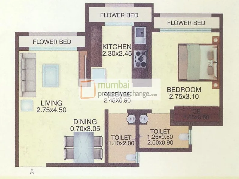 Sumit Greendale NX, Virar — floor plan 1