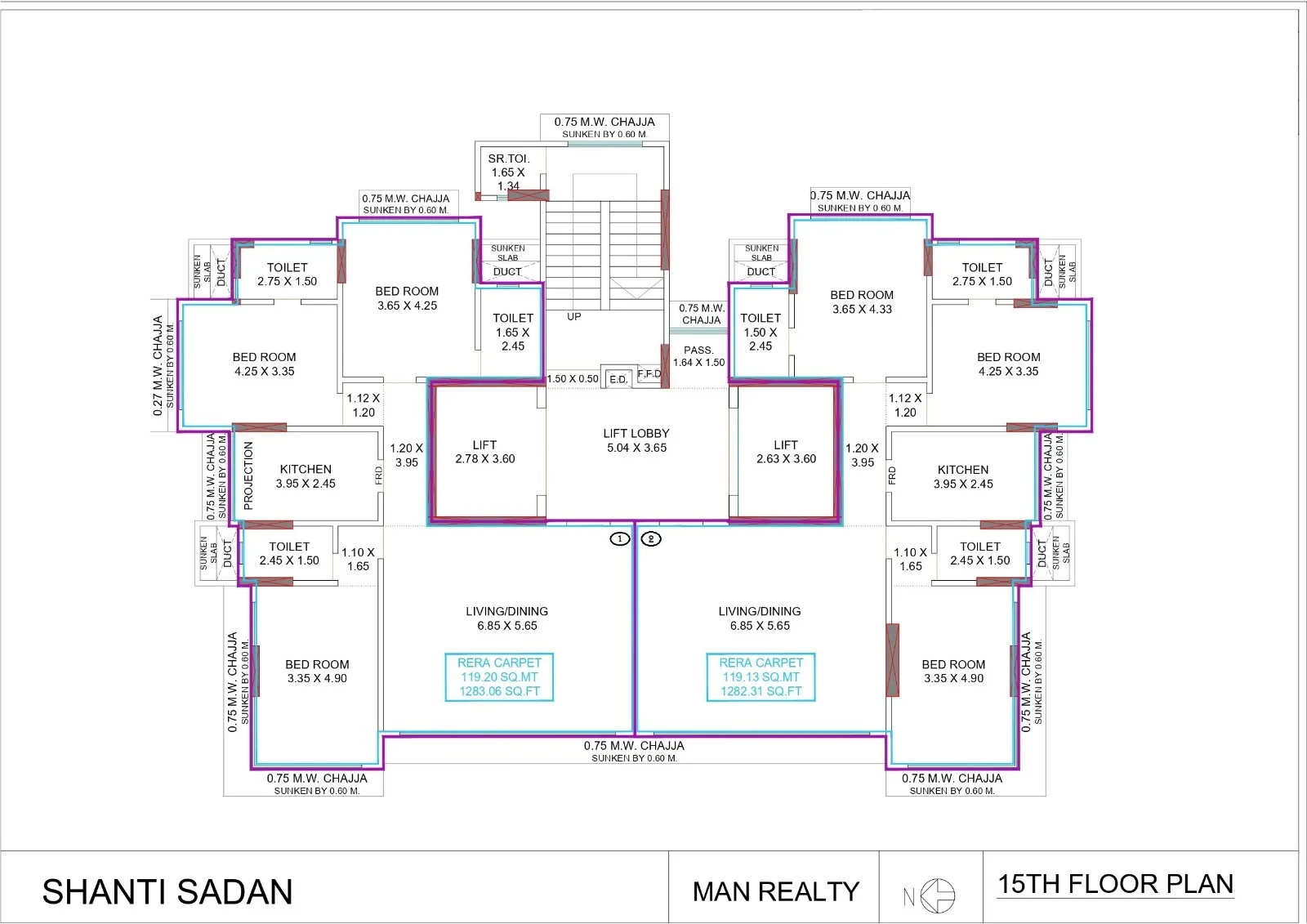 Shanti Sadan, Bandra West — floor plan 1