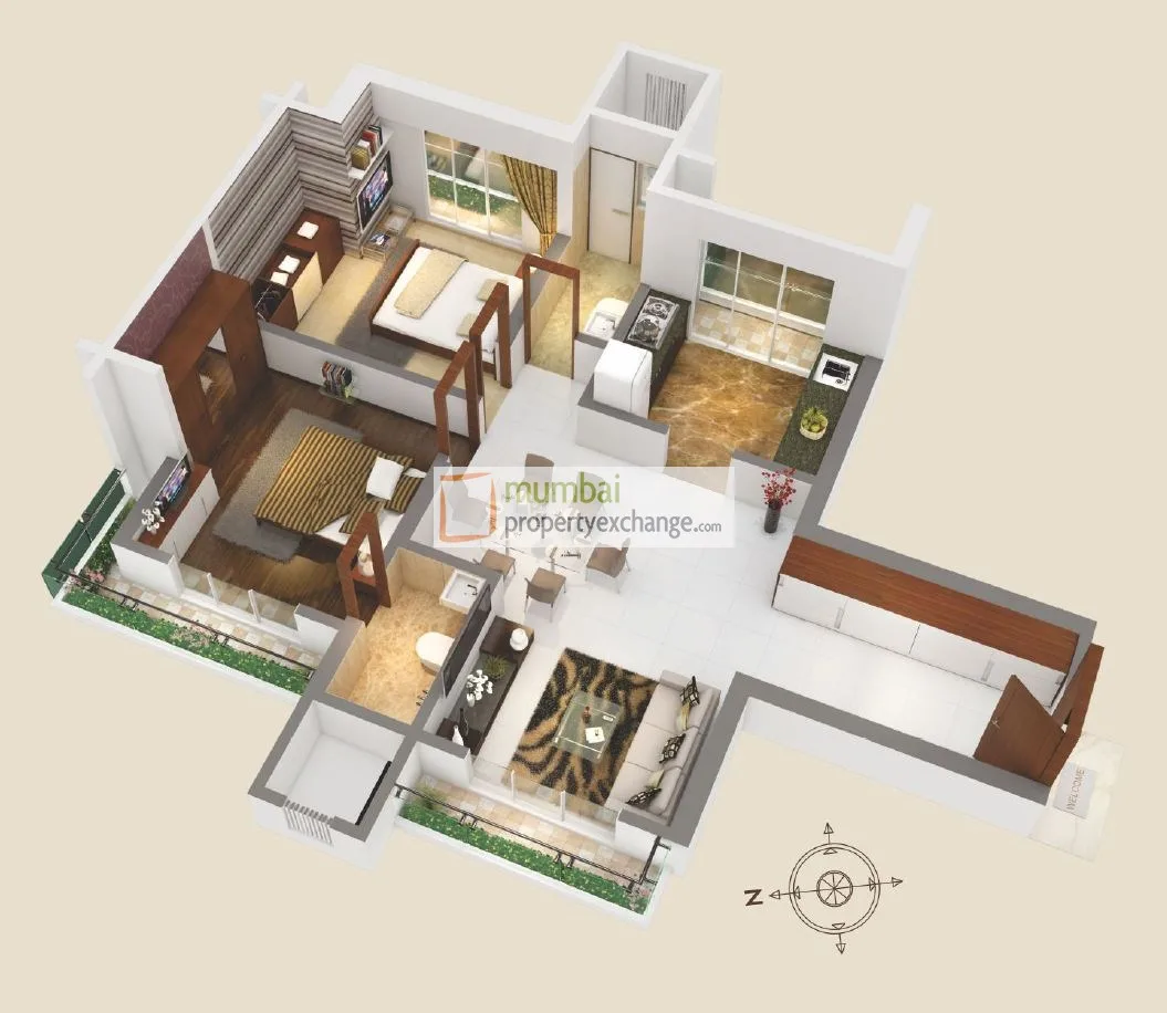 Harmony Signature Towers, Thane West — floor plan 1