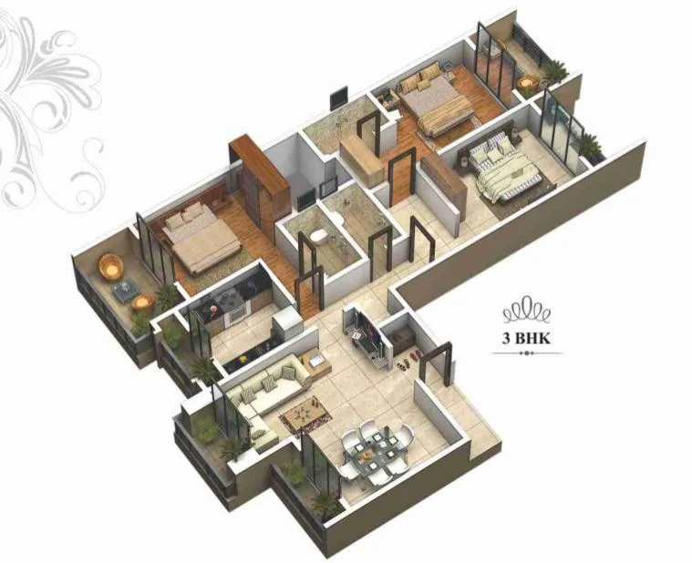 Dhanlaxmi Apartments, Kalyan — floor plan 1