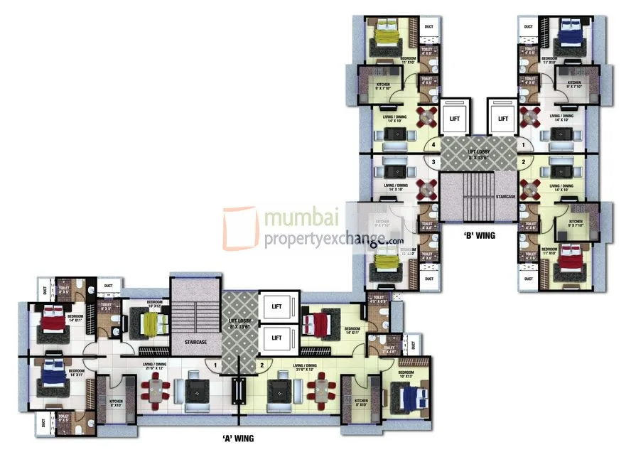 Kalpavruksh Garden III, Kandivali West — floor plan 1