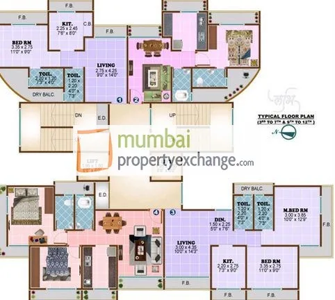 Laabh Gloria, Thane West — floor plan 1